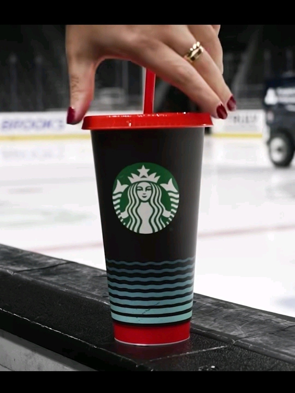 Starbucks Seattle Kraken Black White Tumbler Color Changing Cup Plastic